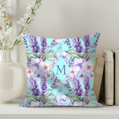 ターコイズフローラ春パターンモノグラム クッション