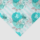 ターコイズフローラ系列デザイン3ティッシュペーパー 薄葉紙 (詳細)