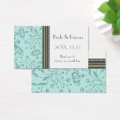 ターコイズフローラ結婚式の引き出物ラベル (デスク)
