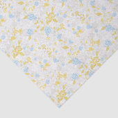 ターコイズフローラ花継ぎ目パターン 薄葉紙 (詳細)