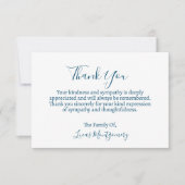 ターコイズフローラ葬儀ありがとう悔やみや弔慰 ノートカード (正面)