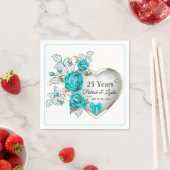 ターコイズフローラ25周年記念 – 私はまだする スタンダードカクテルナプキン (インサイチュ)