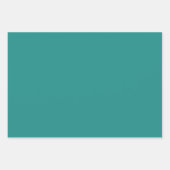 ターコイズフローラ、中、明るい ラッピングペーパーシート (正面3)