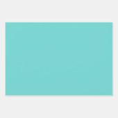 ターコイズフローラ、中、明るい ラッピングペーパーシート (正面2)