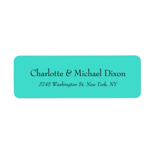 ターコイズブクラシックルースタイリッシュルエレガントファミリ名 ラベル (正面)