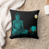 ターコイズブッダ装飾用クッション クッション (ブランケット)