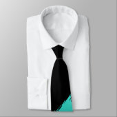 ターコイズブモダンラシ黒の背景 ネクタイ (タイ)