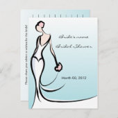 ターコイズブライダルシャワーアドバイスカード アドバイスカード (正面/裏面)