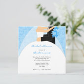 ターコイズブライダルシャワー招待状 招待状 (スタンド正面)