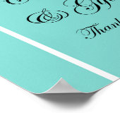 ターコイズブライダルブルンチサインアクア ポスター (角)