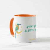 ターコイズブラウドモットオン金ゴールド三日月マグカップ マグカップ (正面左)