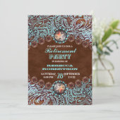 ターコイズブラウンウエスタンカントリーリタイオメントパーティー 招待状 (スタンド正面)