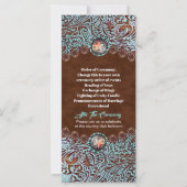 ターコイズブラウンカウボーイウェスタンウェディングプログラム (裏面)