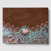 ターコイズブラウンカウボーイカントリー結婚ウエスタン ゲストブック (裏面)