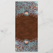 ターコイズブラウンカウボーイ結婚ウエスタン メニュー (裏面)