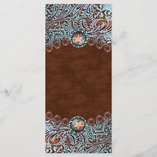 ターコイズブラウンカウボーイ結婚ウエスタン メニュー (裏面)