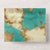 ターコイズブラウンクリームアニマルコウィドウェスタン オールインワン招待状 (裏面)