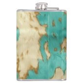 ターコイズブラウンクリームアニマルコウィドウェスタン フラスク (裏面)