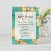 ターコイズブラウンクリームアニマルコウィドウェスタン 招待状 (スタンド正面)