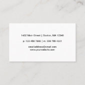 ターコイズブラックあなたのロゴウィンドウのクリーニング 名刺 (裏面)