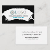 ターコイズブラックあなたのロゴウィンドウのクリーニング 名刺 (正面/裏面)