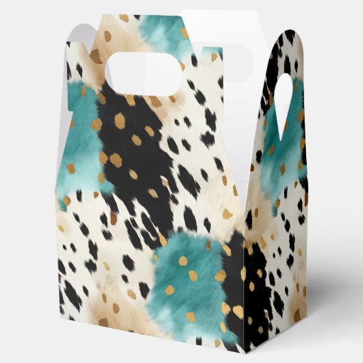 ターコイズブラッククリーム金ゴールドウエスタンコウィド フェイバーボックス (オープン)