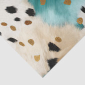 ターコイズブラッククリーム金ゴールドウエスタン女性のカーボーイコウィド 薄葉紙 (詳細)