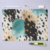 ターコイズブラッククリーム金ゴールドウエスタン女性のカーボーイコウィド 薄葉紙 (クラフト)