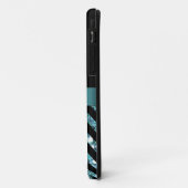 ターコイズブラックシェブロングリッター ガーリー Case-Mate iPhoneケース (裏面/左)