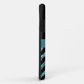 ターコイズブラックシェブロングリッター ガーリー Case-Mate iPhoneケース (裏面/右)