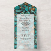 ターコイズブラックストーンズ オールインワン招待状 (内側)