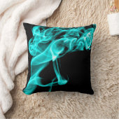 ターコイズブラックモダンデザインピロークッション クッション (ブランケット)