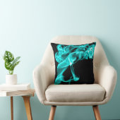 ターコイズブラックモダンデザインピロークッション クッション (椅子)