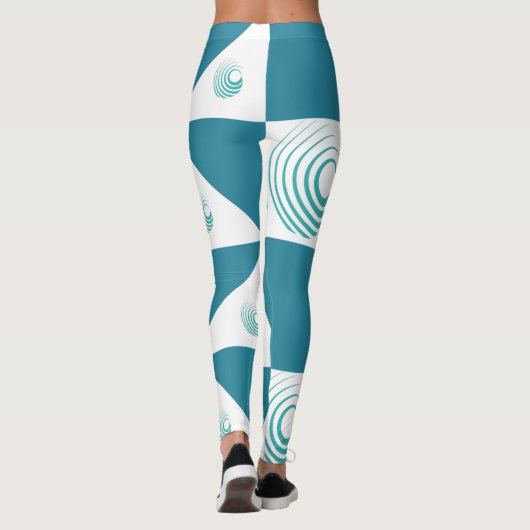 ターコイズブリス：ホワイト調和レギンス レギンス (裏面)