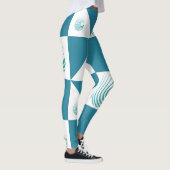 ターコイズブリス：ホワイト調和レギンス レギンス (右)