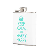 ターコイズブルーで Keep Calm and Marry ハリー フラスク (左)
