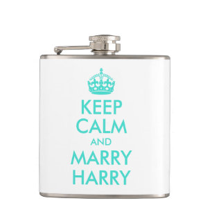 ターコイズブルーで Keep Calm and Marry ハリー フラスク