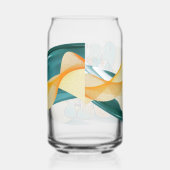 ターコイズブルーとオレンジのゲームの日 ガラス缶 (右)
