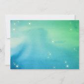 ターコイズブルーとグリーンのトンボの結婚式招待状 招待状 (裏面)