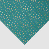 ターコイズブルーとゴールドの星 薄葉紙 (詳細)
