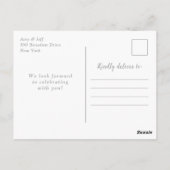 ターコイズブルーとシルバーの瑪瑙マーブル スイート16 ポストカード (裏面)