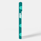 ターコイズブルーとティールの水玉模様 Case-Mate iPhoneケース (裏面 / 右)