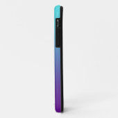 ターコイズブルーとパープルのシンプルなグラデーション背景 Case-Mate iPhoneケース (裏面/左)