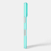 ターコイズブルーと白のキャンディストライプ Case-Mate iPhoneケース (裏面 / 右)