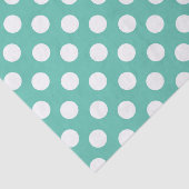ターコイズブルーと白の水玉模様の誕生日パーティー 薄葉紙 (詳細)