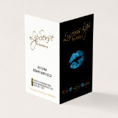 ターコイズブルーと金ゴールドリップ価格とサービス一覧 名刺 (外部)