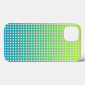 ターコイズブルーと黄色の幾何学模様のダイヤモンド Case-Mate iPhoneケース (裏面 (横))