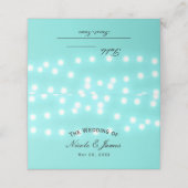 ターコイズブルーのおしゃれなテーブル プレイスカード (外部開封)