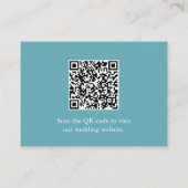 ターコイズブルーのカスタマイズ結婚インサートカード エンクロージャーカード (裏面)