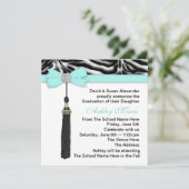 ターコイズブルーのシマウマ 卒業発表 招待状 (スタンド正面)